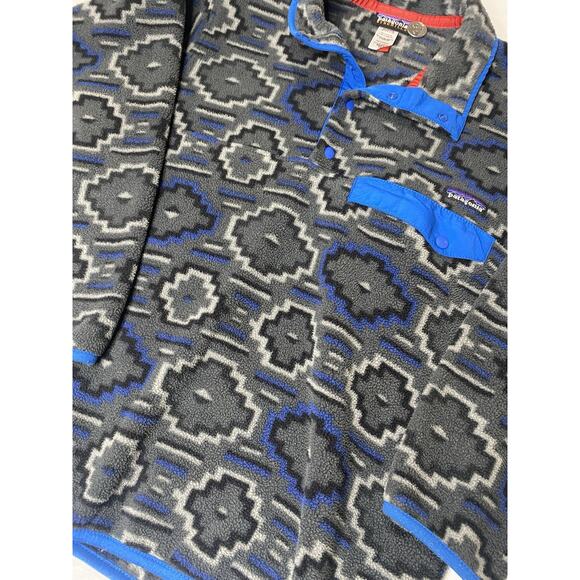RARE Patagonia Synchilla Fleece Snap T Yanaba Forge Grey J20520101 AZTEC - XS - Picture 2 of 4